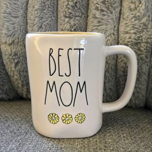 Rae Dunn Best Mom Mug White Yellow Flowers Mother’s Day Gift